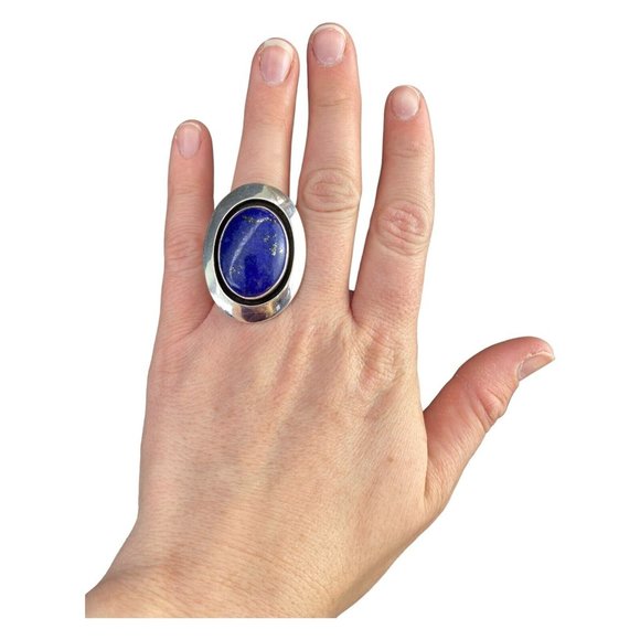 Native American Earrings and Ring Set Navajo Jewelry Willie Shaw Sterling Silver - Picture 4 of 9